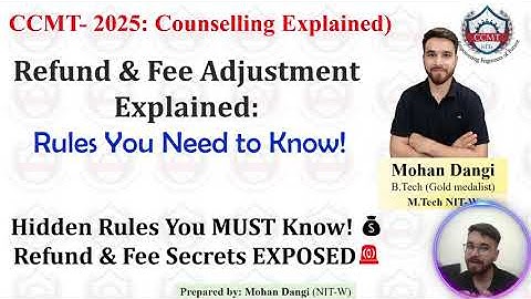 CCMT 2025 Refund Rules Explained | 💸 Don