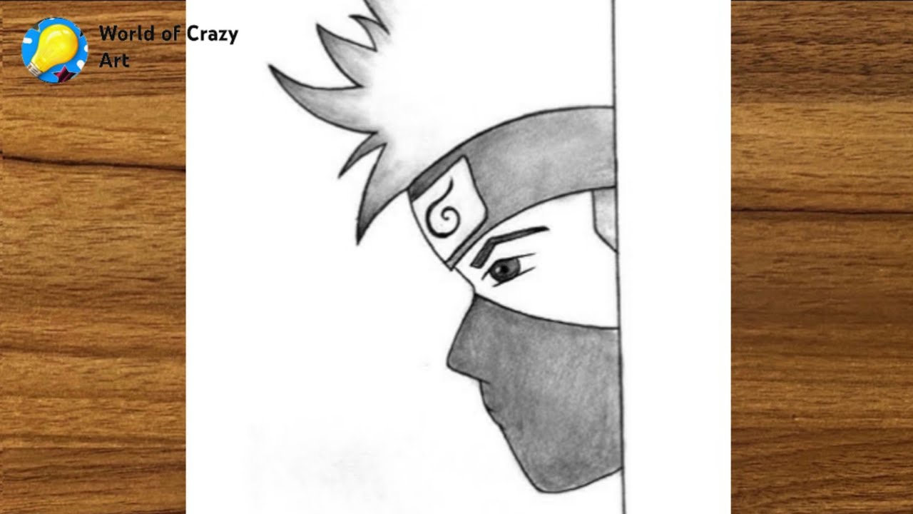 Kakashi hatake drawing with pencil || Step by Step ✓ || tutorial