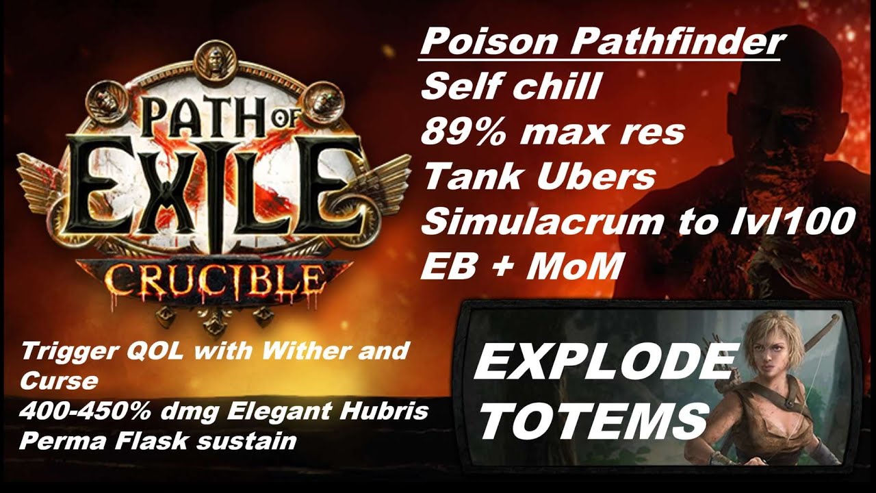 3.21 Self Chill Explode Totem Poison Pathfinder Uber Showcase (Time stamps in description)