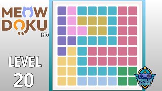 Meowdoku: Brain Puzzle Games Hard Level 20: Gameplay Solution