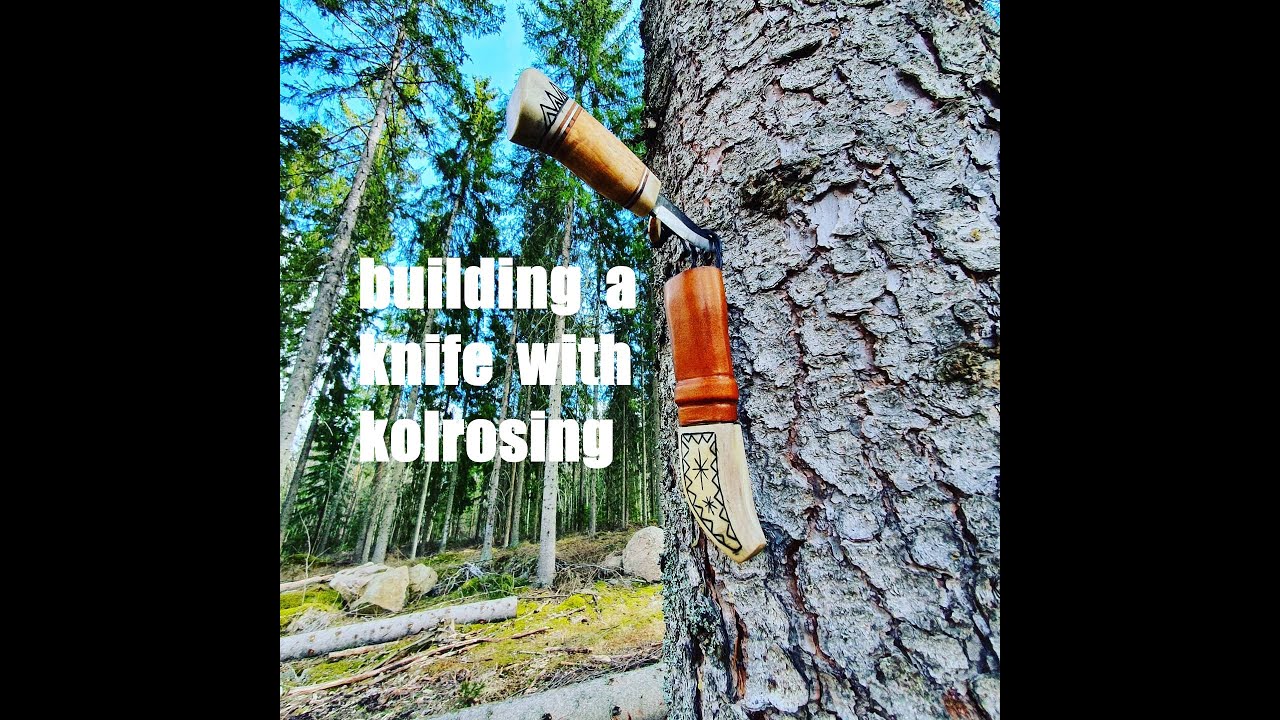 Building a small sami horn knife. Bygger lillkniven med kolrosing och snackar lite.