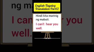 English-Tagalog Translation Part12 #shortsvideo#@Josievlogtv#shorts#learntagalog#translation