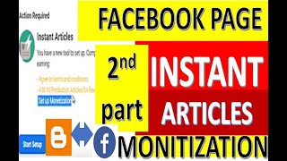 How to setup Facebook page instant article monetization new update  part-2 by GMMP!