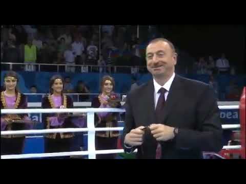 Награждение украинского спортсмена (армянин) в Баку 2015 г. Первые Европейские Олимпийские Игры.