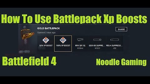 How To Use Battlefield 4 Battlepack Xp Boosts