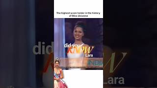 Highest score holder #missuniverse #youtube #missworldamerica #bollywood #youtubeshorts #laradutta