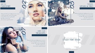 Free Vegas 14 pro Slideshow Template - Stylish Paint Brush