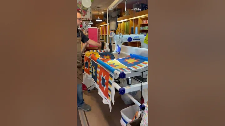 Putting a large quilt on a 5’ frame - Juki J350