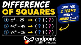Factor Difference of Squares (SO easy!!!)