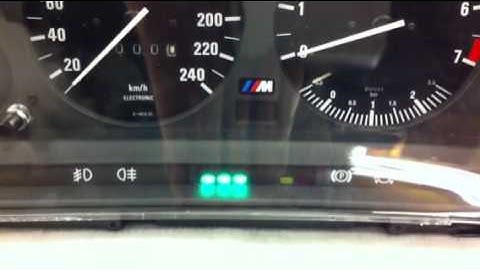 BMW e30 speedo with boost gauge and shift light integrated.