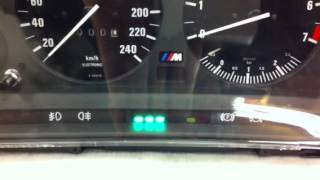 BMW e30 speedo with boost gauge and shift light integrated.