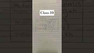 CLASS 10 FORMULAS #mean,mode, median #imp #formulas #short #trend #virel