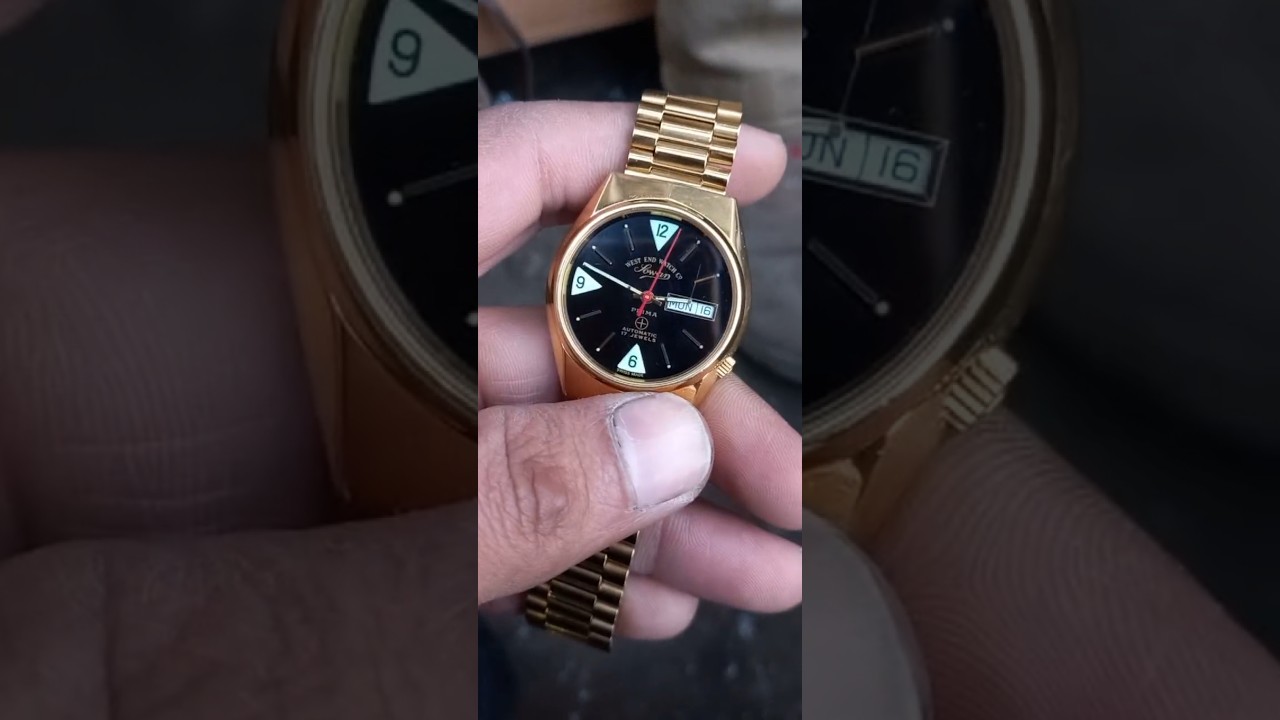 Westend automatic gold plated Swiss men's vintage watch