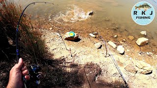 Bait fishing at Lake Neangar in Eaglehawk