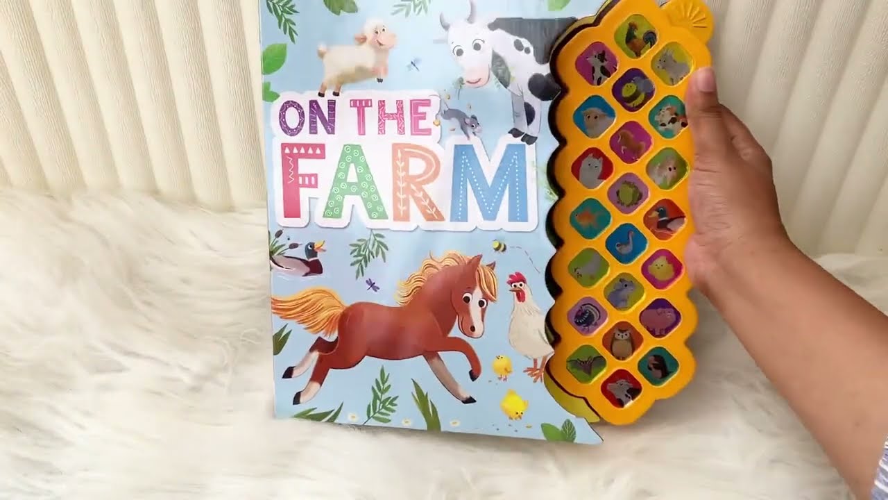 On the Farm Sounds Board Book With 22 Animal Sounds! - YouTube
