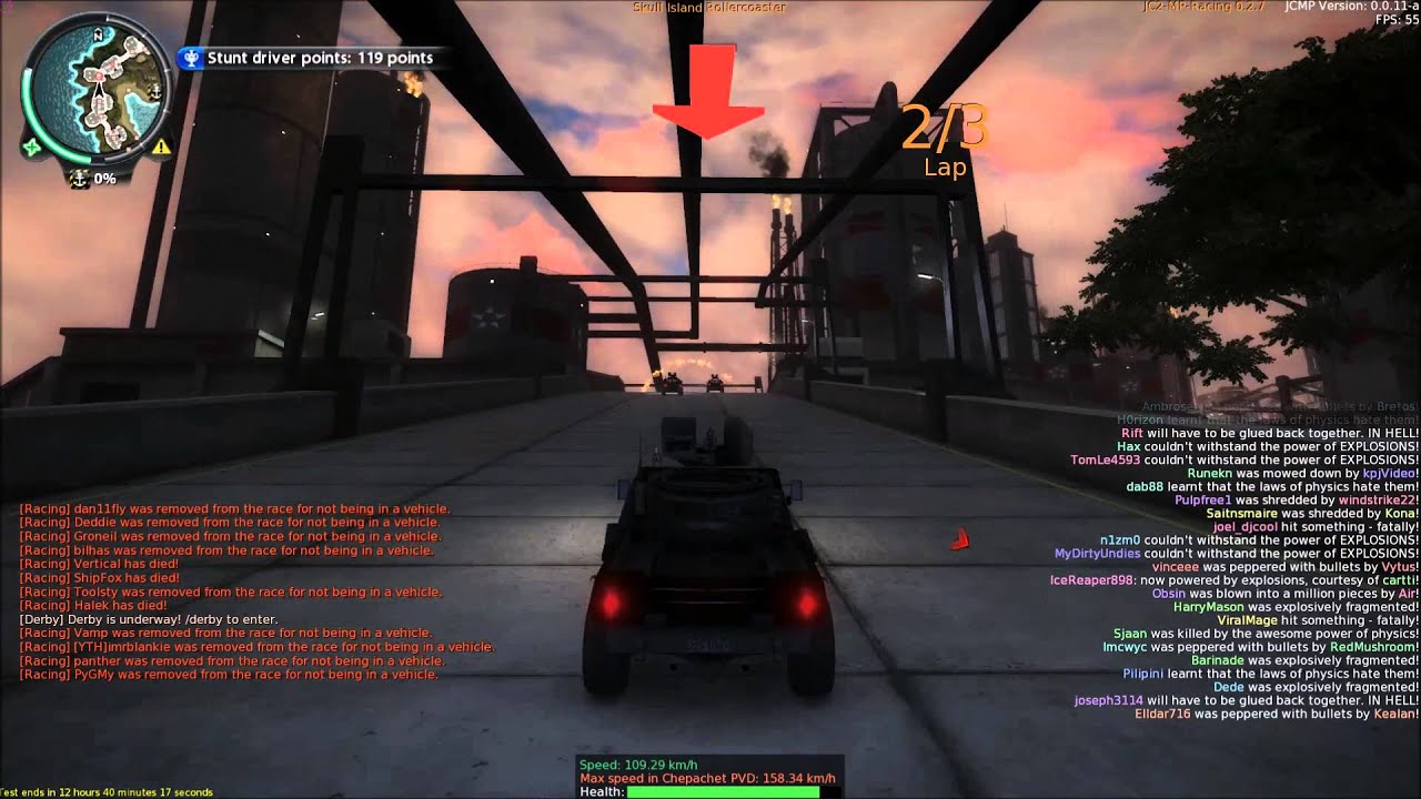 JC2-MP Race: Skull Island Rollercoaster