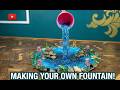 How to make waterfall design with waste materials for home decoration