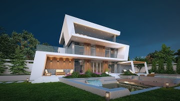 Modern Residence & Guest Courtyard | Architectural and Landscape Design in Lumion 3D Animation