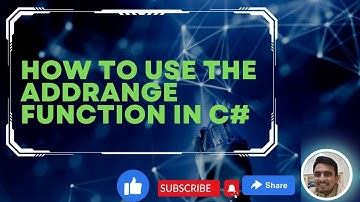 C# AddRange Function | #c#  #programming