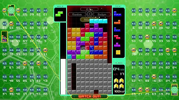 i got my 3rd tetris maximus win in tetris 99 CPU battle at level 5!!