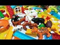 Satisfying Building Blocks Marble Run ASMR #91 House Farm animals and wild animals live 18
