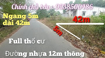 Chính chủ bán đất full thổ cư tại Củ Chi. 1,85 tỷ/206m2. ngang 5m, dài 42m. đường nhựa thông