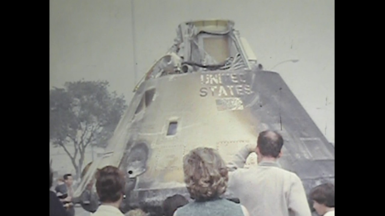 Apollo Spacecraft CM 009 Return to Downey CA Plant - YouTube