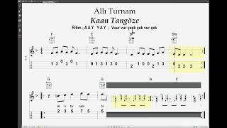 Allı Turnam - Kaan Tangöze / Ukulele Nota Akor Tab