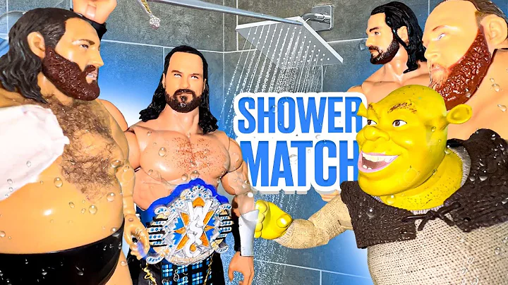 SHOWER Action Figure Match! Drew McIntyre vs Shrek...