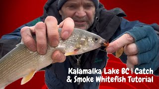 Shore Fishing Kalamalka Lake in December | Catch & Maple Smoke Whitefish (Full Tutorial) | #fishing