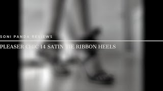 Pleaser Fabulicious Chic 14 Satin Tie Ribbon Heels