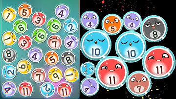 Merge Balls - Make 15  (2048 Ball  2D )Level up gameplay #gameparkarea #levelupgaming #2dgames