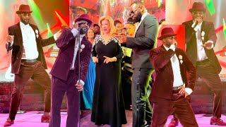 Fally Ipupa gets Maître Gims and Dominique Ouattara dancing at the 10th Children of Africa gala d...