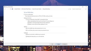 Disable Sticky Keys On Windows 10