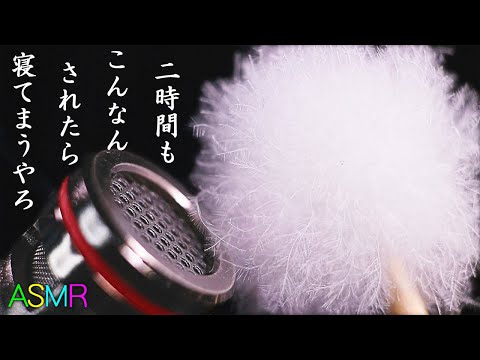 【ASMR】ズモモﾓっと鼓膜を刺激し続ける耳掃除の音120分♡シンプルだけどメチャクチャ眠れる「こういうのでいいんだよ」的なマイクブラッシンング♪大きな梵天・極軟みっしりブラシ・純白純綿手袋【音好き】