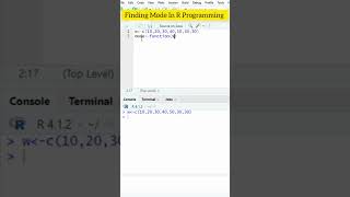Finding Mode in R #programming  #coding #r #shorts