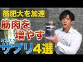 【筋肥大】筋肉を増やすおすすめサプリメント4選【バルクアップ】
