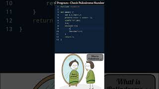 C program to check Palindrome number!!👨‍💻