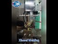 Welding stainless steel rod with row welder