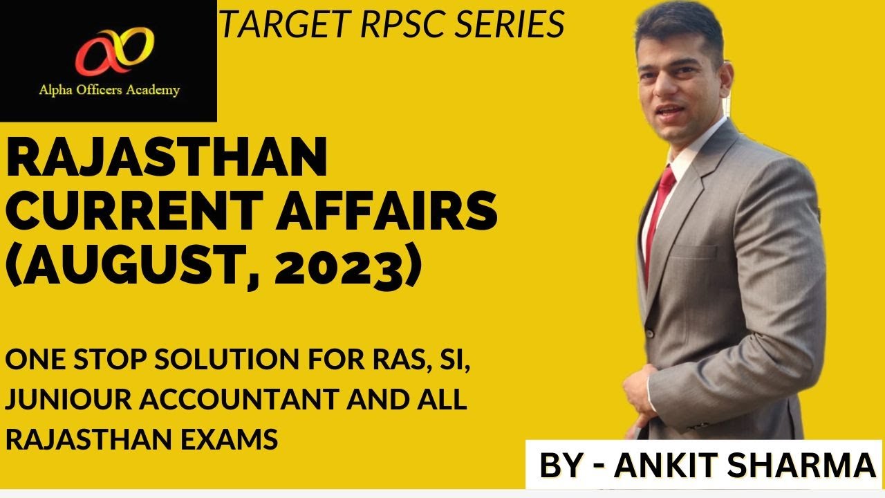 Rajasthan AUGUST Current Affairs 2023 ( For all Rajasthan Exams ) - YouTube