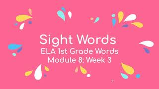 HMH Module 8 Week 3 Sight Word Net Worth