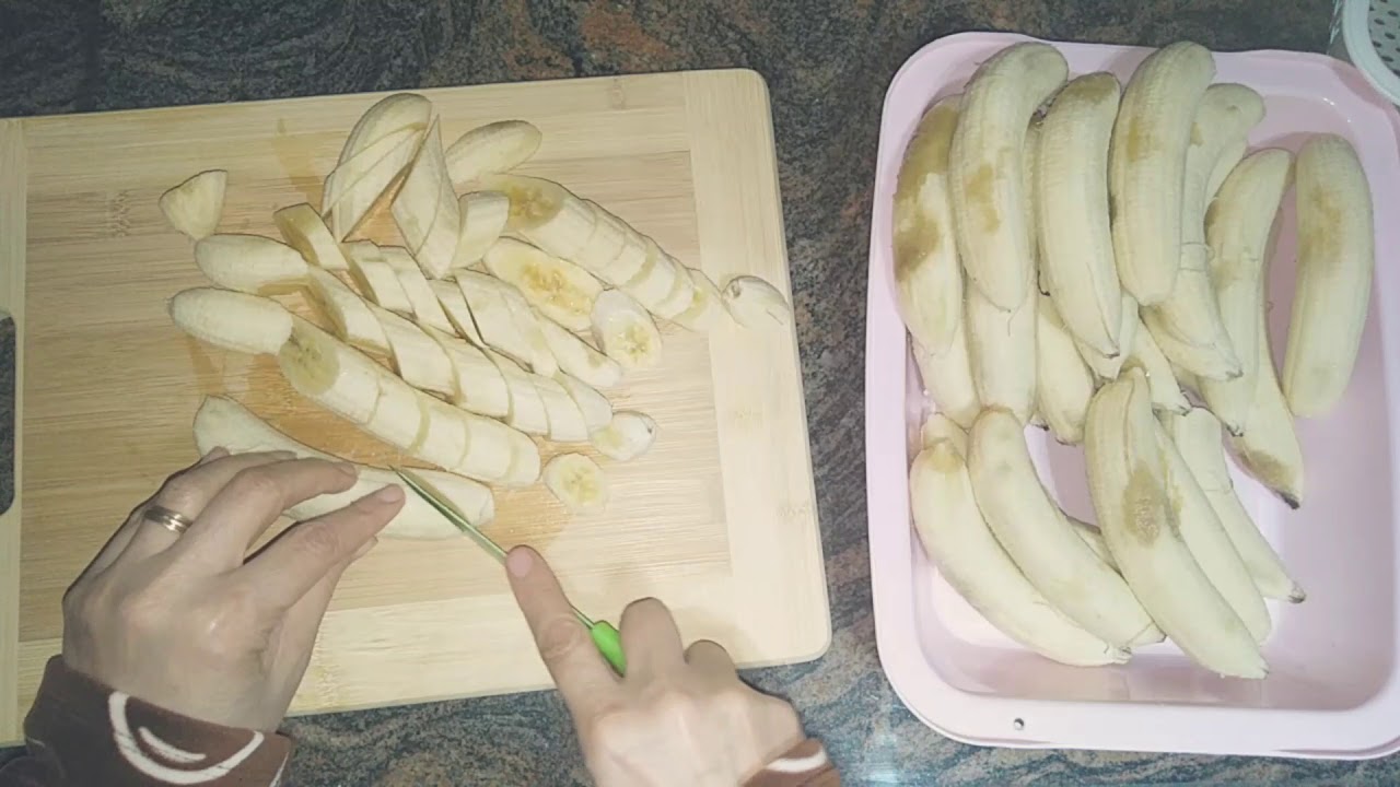 حفظ الموز في الفريزر لعصير رمضان من غير لونه مايسود🍌🍌🌛🌛