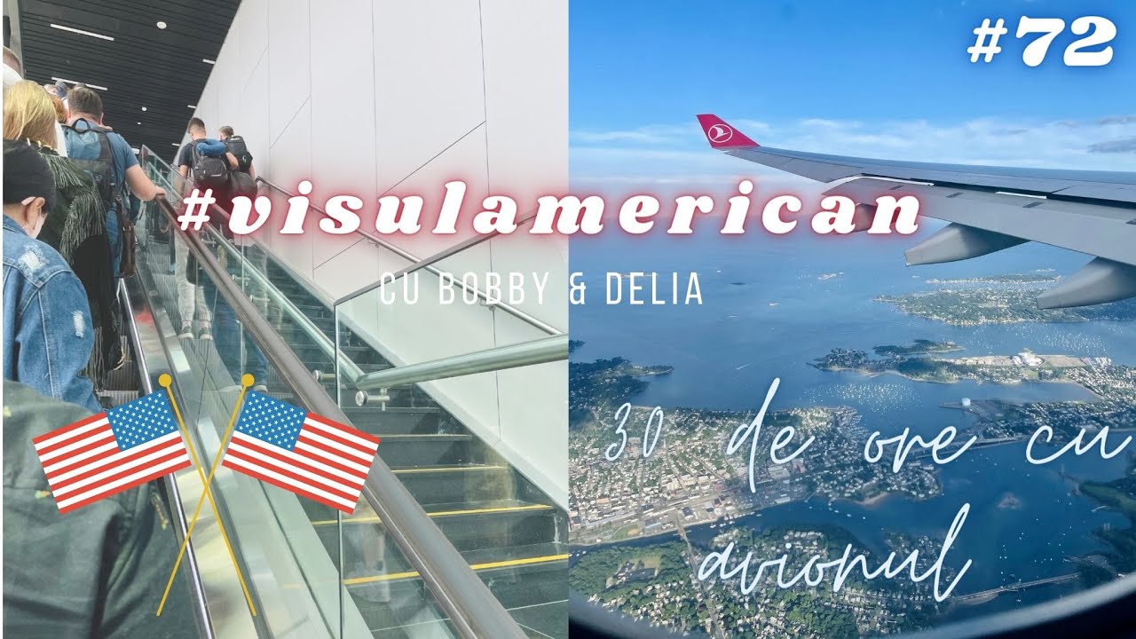 VISUL AMERICAN cu #bobbysidelia | Drumul spre SUA | Airport life si multe ore cu avionul