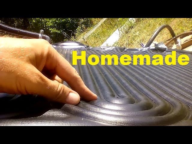 DIY flat plate solar collector from cheap solar pool heater