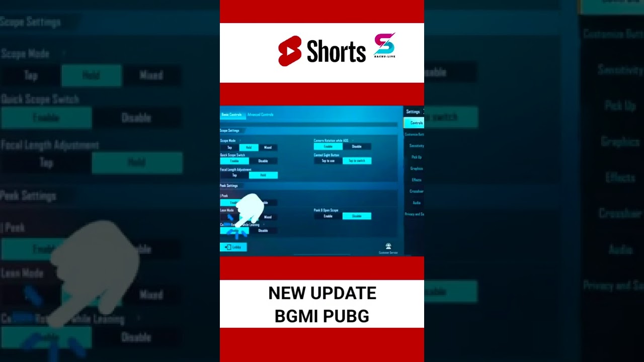 ⁣BGMI/PUBG Basic Settings New 2.0 Update | 2.0 Update New Basic Settings | BGMI/PUBG New Settings 2.0