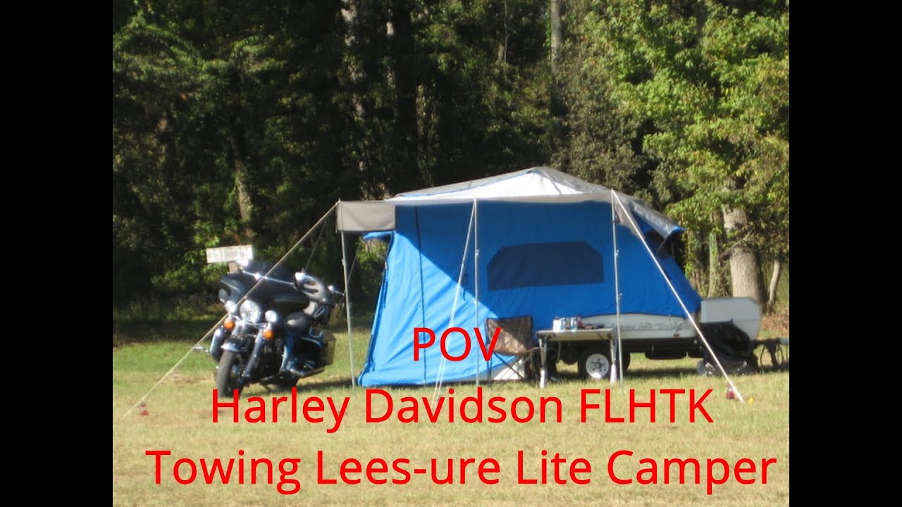 POV HD Towing Lees ure Lite - Harley Davidson Motorcycle Camping - YouTube