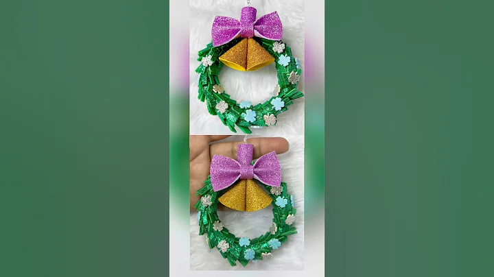 Glitter Christmas Wreath 🔔| Christmas Decor Idea | Easy DIY Foam Craft| Trending Shorts|Viral video
