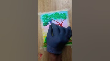 Cách vẽ tranh phong cảnh bàng màu sáp dầu p48