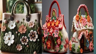 crochet bag collection for girls / crochet bag knitted with wool ideas || crochet shoulder bag