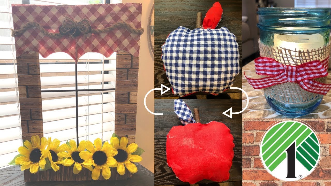 Dollar Tree Gingham Decor YouTube